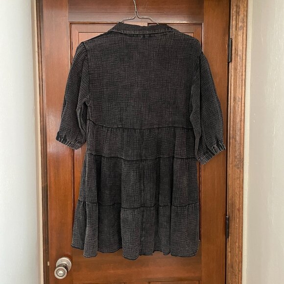 Size Large Umgee snow washed cotton gauze dress in Ash - Picture 2 of 14